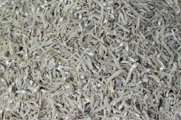 dried fish for cooking in the market.