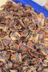 dried fish for cooking in the market.