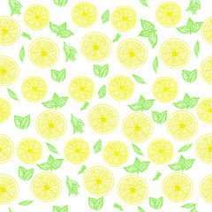 Fresh lemons pattern.