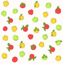 Seamless vector pattern of apple