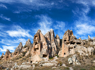 Fototapeta premium Unique geological formations in Cappadocia, Central Anatolia, Tu