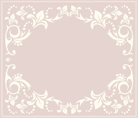 Classic oval frame with floral ornament