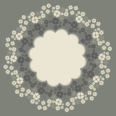 Elegant circle frame with Clover leaves for St. Patrick's day