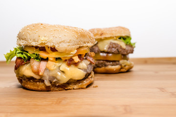 Tasty Bacon cheeseburger with Angus 
