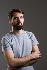 Obraz premium Young male with beard