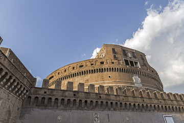 Fototapeta na wymiar Castel Sant'Angelo (Mausoleum of Hadrian) in Rome, Italy
