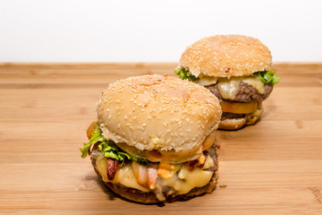 Tasty Bacon cheeseburger with Angus 