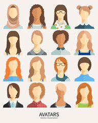 Set of avatar icons.