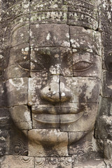 Wall Carving at Prasat Bayon Temple In Angkor Thom, Cambodia
