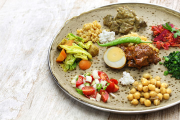 ethiopian cuisine, one plate dinner