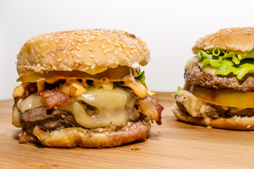 Tasty Bacon cheeseburger with Angus 