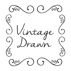 Vintage draw design. ornament icon. sketch concept