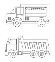 Truck design. transportation icon. silhouette illustration
