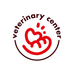 Vector simple flat cute animal logo isolated. Pet icon. 