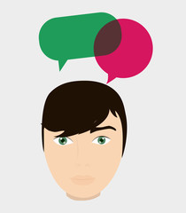 communication design. bubble icon. conversation concept 