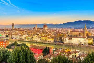Foto op Canvas Florence bij zonsopgang, Toscane, Italië. © Luciano Mortula-LGM