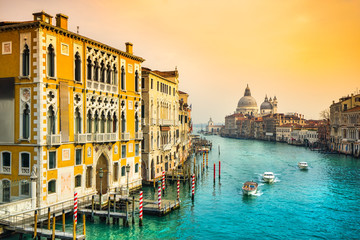 Grand Canal and Basilica Santa Maria della Salute, Venice, Italy