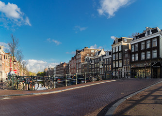Fototapeta na wymiar Houses of Amstardam, Netherlands
