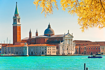 Venice, view of grand canal and San Giorgio Maggiore. Italy.