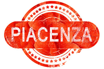 Piacenza, vintage old stamp with rough lines and edges
