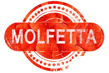 Molfetta, vintage old stamp with rough lines and edges