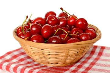 Basket full of cherries