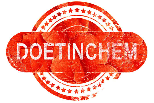 Doetinchem, vintage old stamp with rough lines and edges