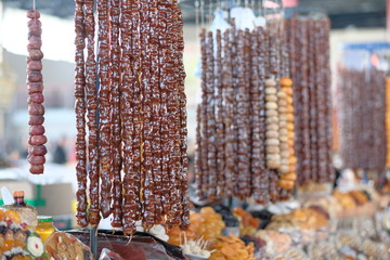Dried fruits and churchkhela