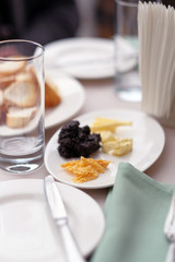 Appetizers and bread platter