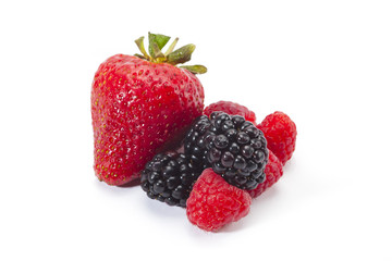 Strawberry with Blackberries and Raspberries