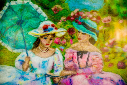 felting wool - contemporary art - handmade. Picture.