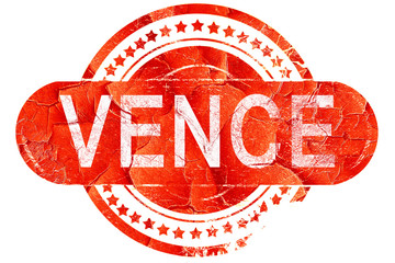 vence, vintage old stamp with rough lines and edges