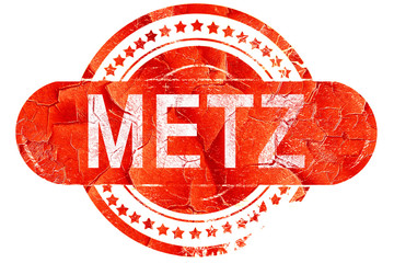 metz, vintage old stamp with rough lines and edges