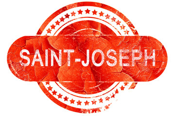 saint-joseph, vintage old stamp with rough lines and edges - obrazy, fototapety, plakaty