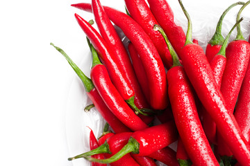 A Bowl of Wet Chilli Peppers