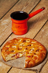 Apple pie and turkish coffee pot