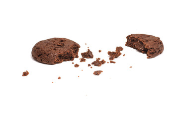 Cookie chocolate on white