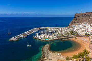 Fototapeta premium Puerto de Mogan town on the coast of Gran Canaria, Spain