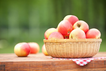 Red and Yellow Apples in the Basket