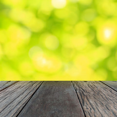 Naklejka na ściany i meble wood table with blured background