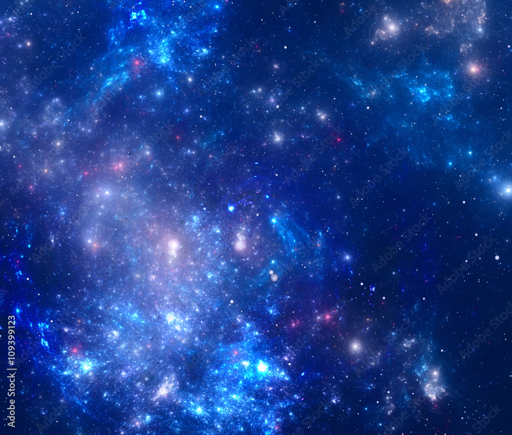 Canvas Prints deep space nebula with stars.