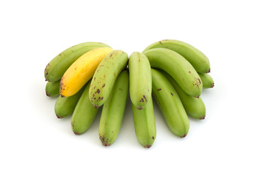 Bunch of bananas isolated on white background