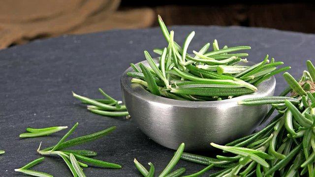 Heap of fresh Rosemary as not loopable 4K UHD footage
