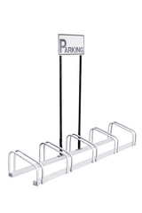 Bicycle parking made steel isolated on white background, with clipping path.