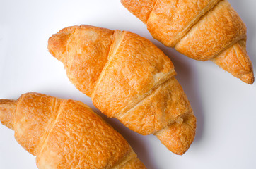 croissants on a white background