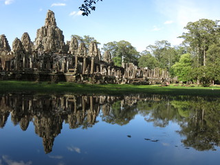 Fototapeta na wymiar Bayon temple Angkor Thom, Cambodia 