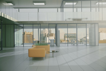 Tile interior with sofa