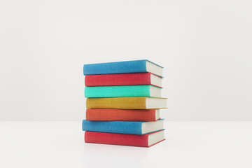 Colorful book stack