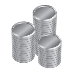 Stacks of Silver Coins