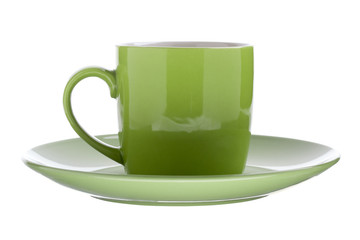 mug and green saucer
